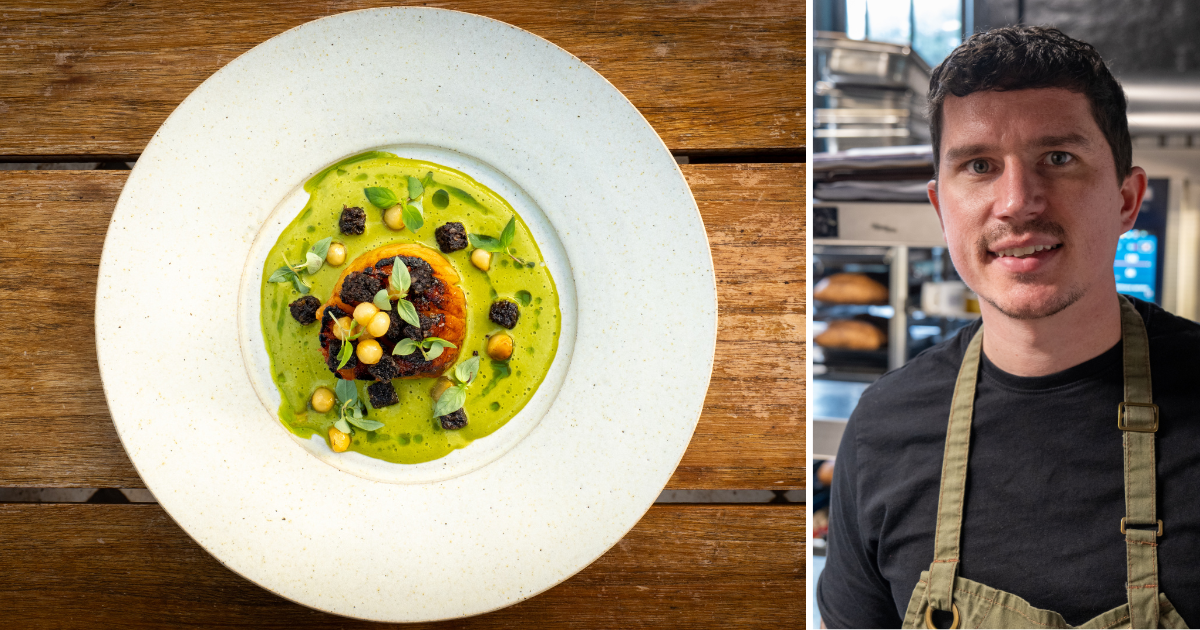 Stu Deeley, The Staff Canteen, scallop, Smoke at Hampton Manor